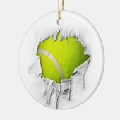 Torn Tennis Keramik Ornament (Links)