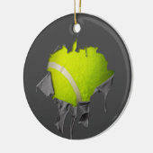 Torn Tennis Keramik Ornament (Links)