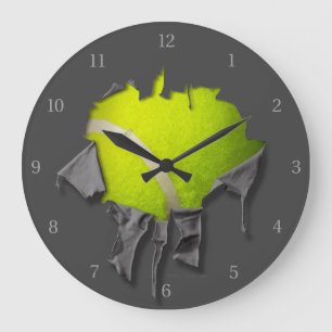 Torn Tennis Large Clock Große Wanduhr