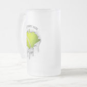 Torn Tennis Mattiert Glass Beer Tasse (Vorderseite Links)