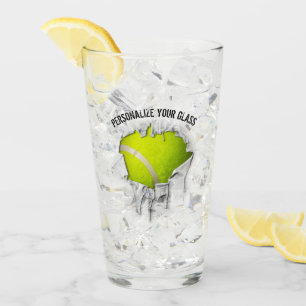 Torn Tennis (Personalisiert) Glas