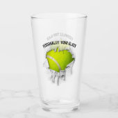 Torn Tennis (Personalisiert) Glas (Vorderseite)