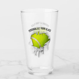 Torn Tennis (Personalisiert) Glas