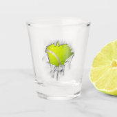 Torn-Tennis-Shotglas Schnapsglas (Vorderseite)
