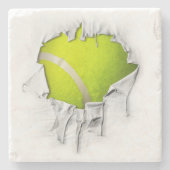 Torn Tennis Stone Untersetzer (Vorderseite)