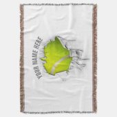 Torn Tennis Throw Blanket Decke (Vorderseite Vertikal)