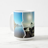 Torn Triptych Auckland West Coast View Kaffeetasse (Vorderseite Links)
