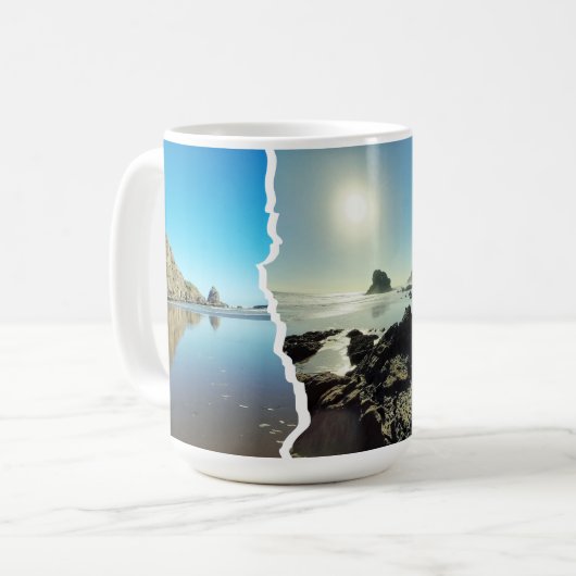 Torn Triptych Auckland West Coast View Kaffeetasse (Vorderseite Links)