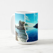 Torn Tryptich Tasman View Knochen China Tasse (Vorderseite Links)