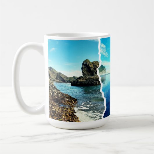Torn Tryptich Tasman View Knochen China Tasse (Links)