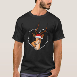 Torn Tuch Antelope Gesicht mit Weihnachtshole H T-Shirt