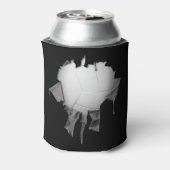 Torn Volleyball Black Can Cooler Dosenkühler (Kanne Rückseite)