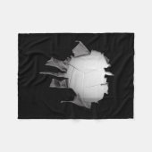 Torn Volleyball Dark Fleece Blanket (Vorderseite (Horizontal))