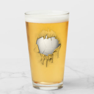 Torn Volleyball Glass Glas