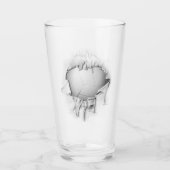 Torn Volleyball Glass Glas (Vorderseite)