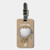 Torn Volleyball (Personalisiert) Gepäckanhänger (Vorderseite vertikal)