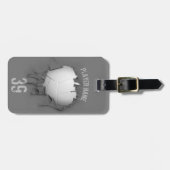 Torn Volleyball (personalisiert) Gepäckmarke Gepäckanhänger (Vorderseite horizontal)