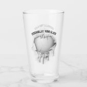 Torn Volleyball (Personalisiert) Glas (Rückseite)