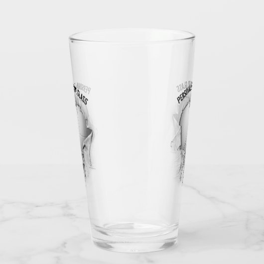 Torn Volleyball (Personalisiert) Glas (Rechts)