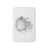 Torn Volleyball White Bath Mat Badematte (Vorderseite Vertikal)