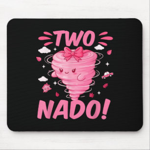 Tornado 2 Jahr Altes Mädchen Geburtstag Zwei Nado  Mousepad