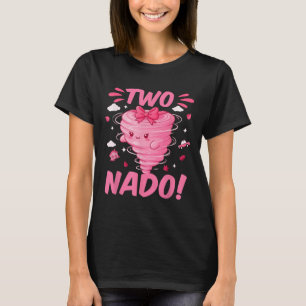 Tornado 2 Jahr Altes Mädchen Geburtstag Zwei Nado T-Shirt