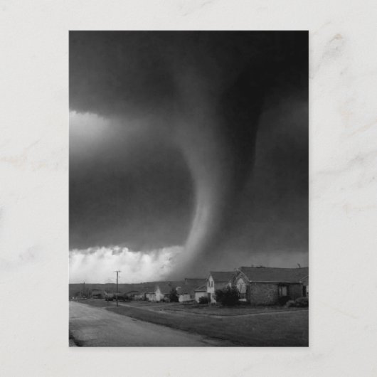 Tornado B&W Postcard Postkarte (Vorderseite)