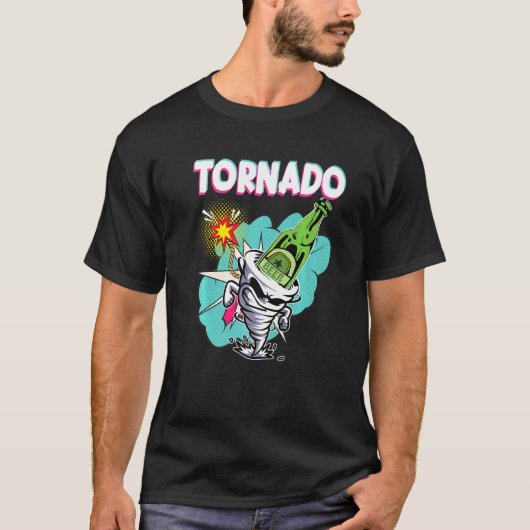 Tornado Beer Drinking Tornado Rotation Beer Funny T-Shirt (Vorderseite)