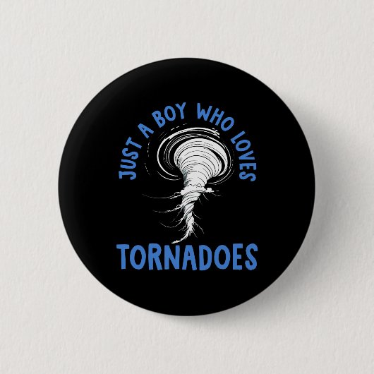 Tornado Birthday Boy Storm Chaser Boys Kinder Weav Button (Vorderseite)