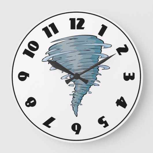 Tornado Clock Große Wanduhr (Vorderseite)