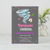 Tornado Einladung zum 2. Geburtstag (Stehend Vorderseite)