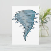 Tornado-Einladungen Einladung (Stehend Vorderseite)