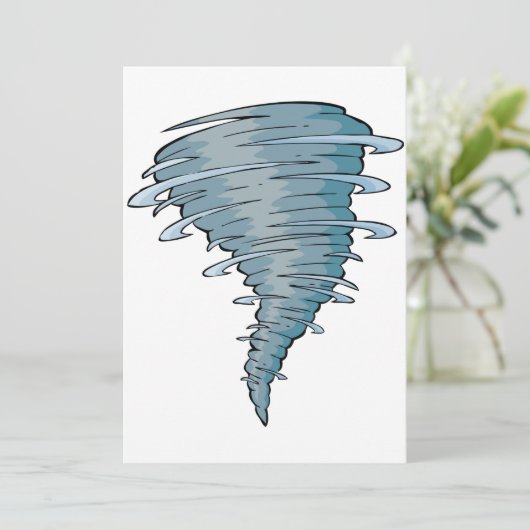 Tornado-Einladungen Einladung (Stehend Vorderseite)