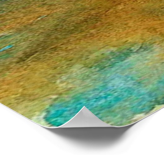 Tornado Fury abstrakte Aquarellmalerei Poster (Ecke)