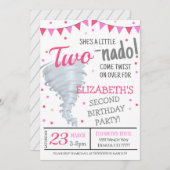 Tornado Geburtstagsparty Einladung (Vorne/Hinten)