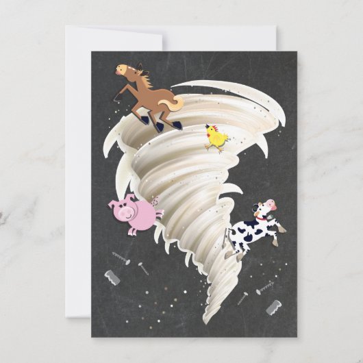 Tornado Geburtstagsparty Einladung (Rückseite)