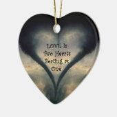 Tornado-Herz-Verzierung Keramik Ornament (Links)