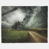 TORNADO HITS HOUSE FLEECEDECKE (Vorderseite (Horizontal))