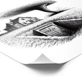 Tornado House Cellar mit Kreuz Fotodruck (Ecke)