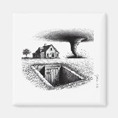 Tornado House Cellar mit Kreuz Magnet (Vorne)