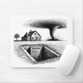Tornado House Cellar mit Kreuz Mousepad (Mit Mouse)