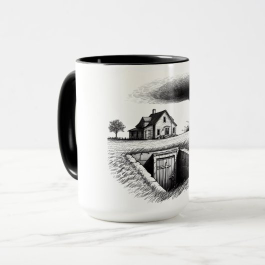 Tornado House Cellar mit Kreuz Tasse (Vorderseite Links)