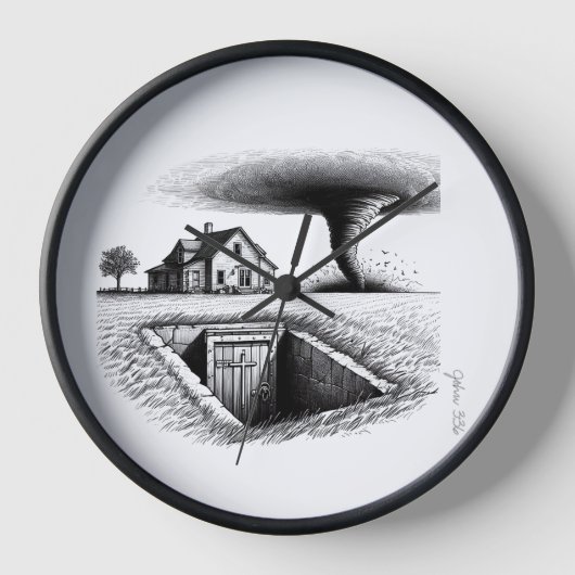 Tornado House Cellar mit Kreuz Uhr (Vorderseite)