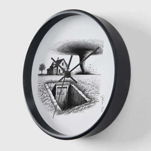 Tornado House Cellar mit Kreuz Uhr (Winkel)