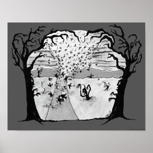 "Tornado of Crows" Poster (kein Text) (Vorne)