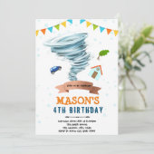 Tornado-Party Einladung (Stehend Vorderseite)