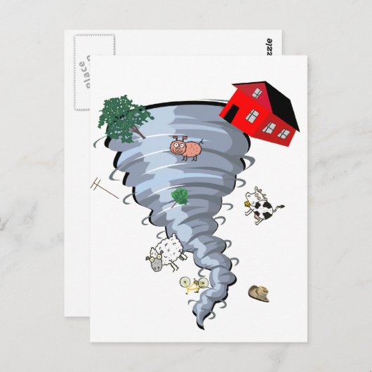 Tornado Postkarte (Vorne/Hinten)