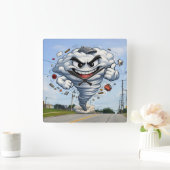 Tornado Quadratische Wanduhr (Zuhause)