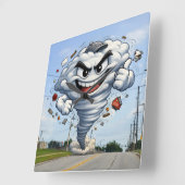 Tornado Quadratische Wanduhr (Winkel)