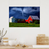 Tornado Red Barn Storm Extreme Wetter Poster (Küche)